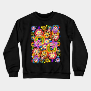 Psychedelic Trippy Abstract black light Art Crewneck Sweatshirt